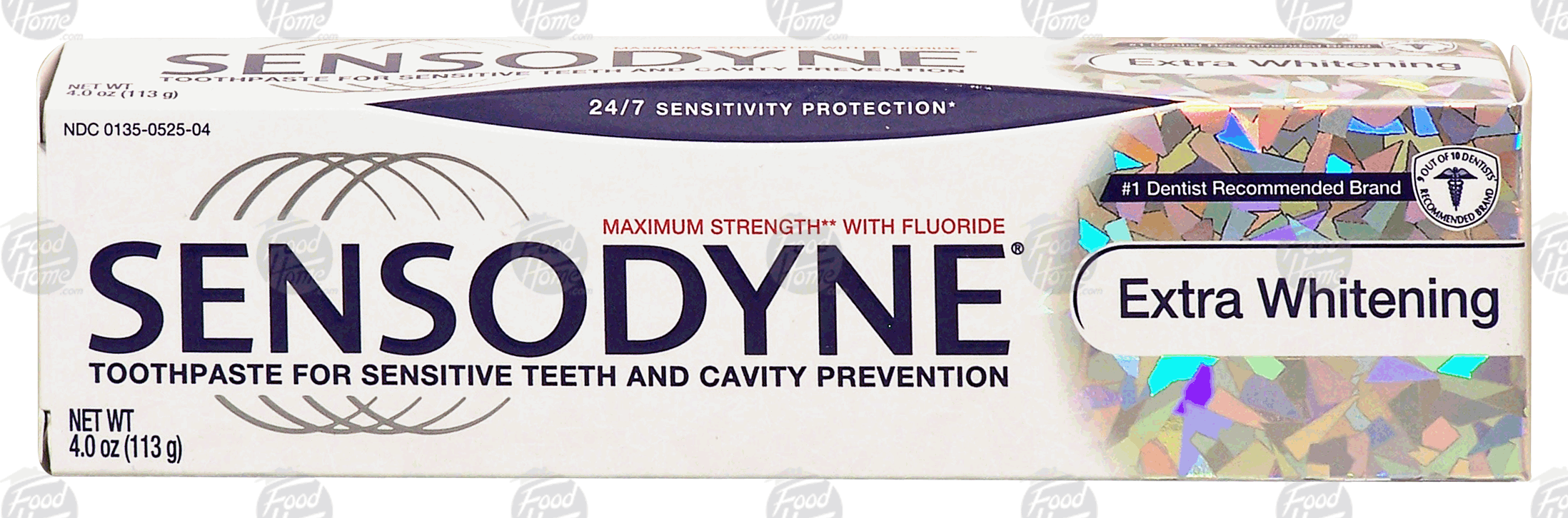 Sensodyne  maximum strength extra whitening toothpaste with flouride Full-Size Picture